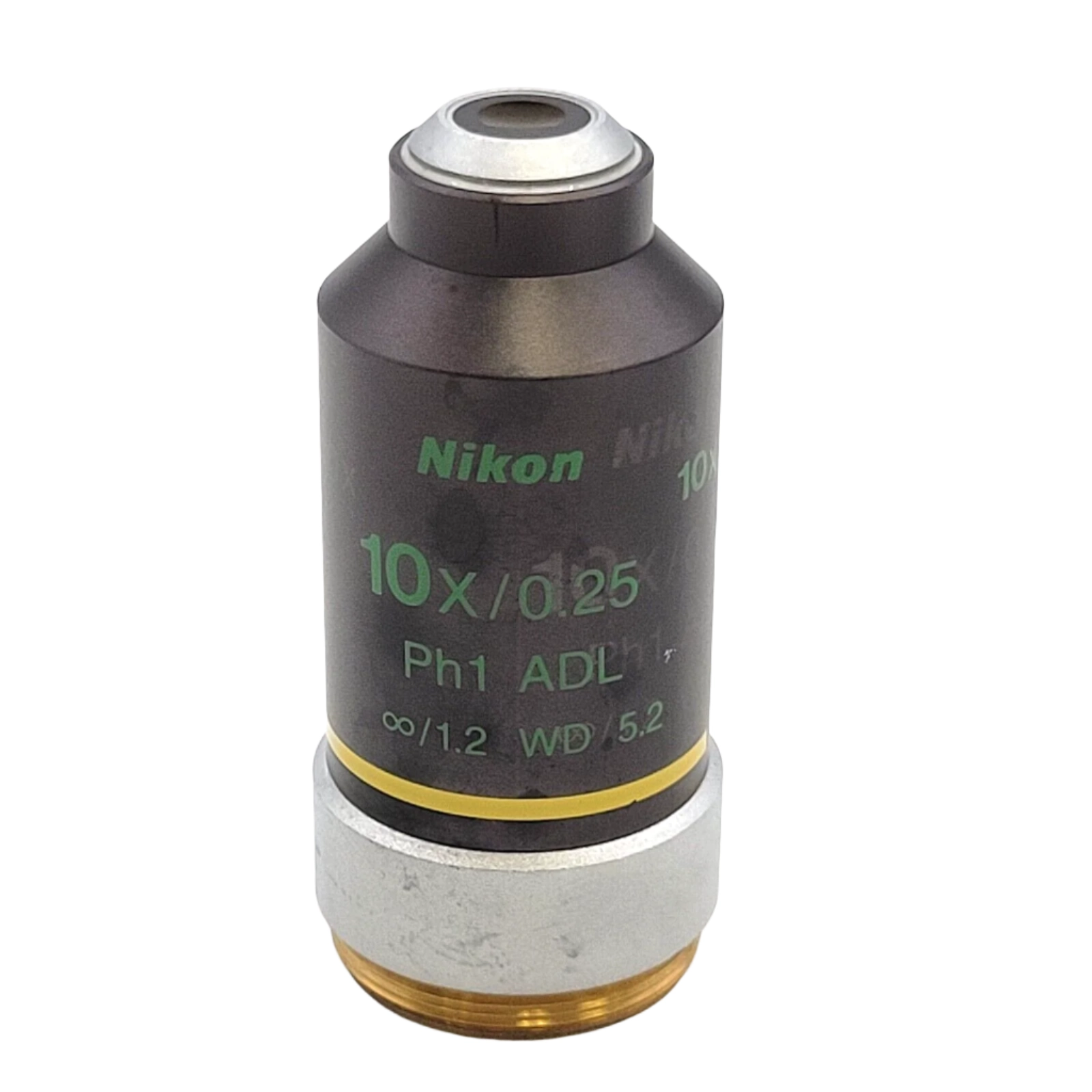 Nikon Microscope Objective 10x Ph1 ADL ∞/1.2 Phase Contrast