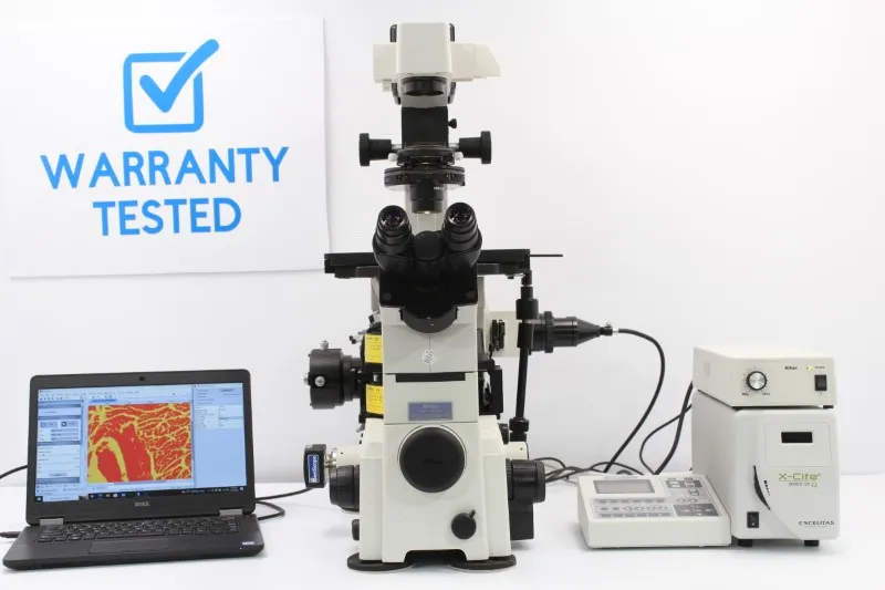 Nikon TE2000-E Inverted Raised Fluorescence Motorized Microscope Laser ...