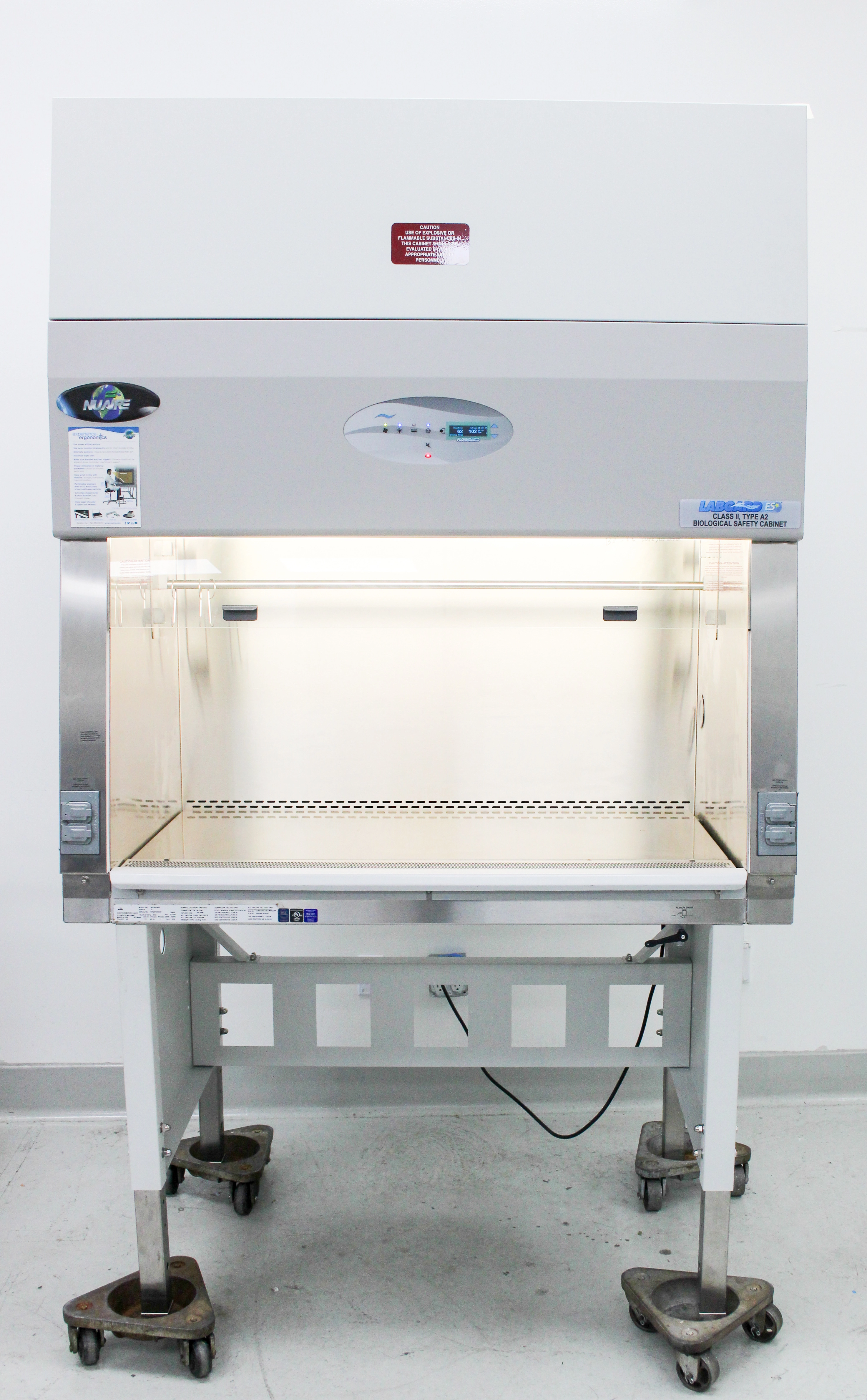 NuAire LabGard ES Class II Type A2 Biosafety Cabinet Model NU-543-400 w/ Stand - 3373982