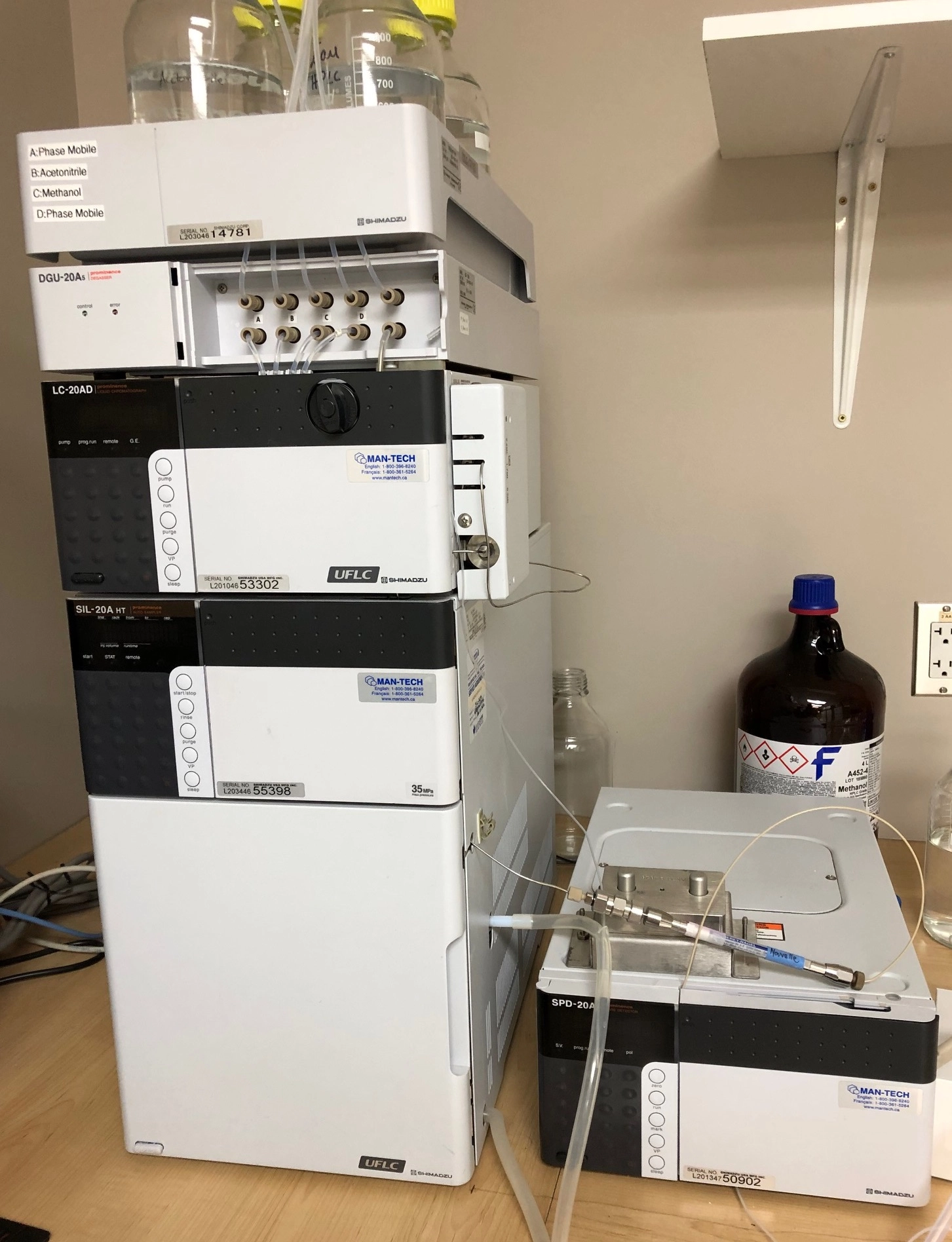 Shimadzu Prominence 20 HPLC System Including Software and Spare Parts