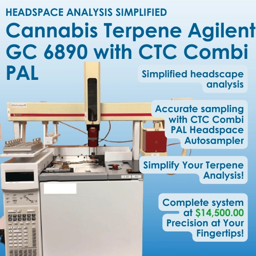 Cannabis Terpene Agilent GC 6890 with CTC Combi PAL Headspace Autosampler Complete System