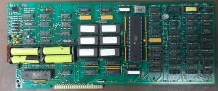 VARIAN CARD, CPU,IBDH, ASSY 03-918422-00 REV 7, SCHEM 03-918425-00, ON BACK OF CARD, FAB 03-918423-0