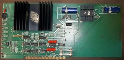 VARIAN CARD, POWER SUPPLY PCB, ASSY 03-917720-00 REV 6, SCHEM 03-917723-00, ON BACK OF CARD, FAB 03-