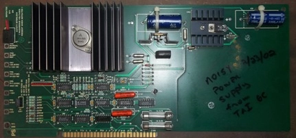 VARIAN CARD, POWER SUPPL PCB, ASSY 03-917720-00 REV 4, SCHEM 03-917723-00, ON BACK OF CARD, FAB 03-9