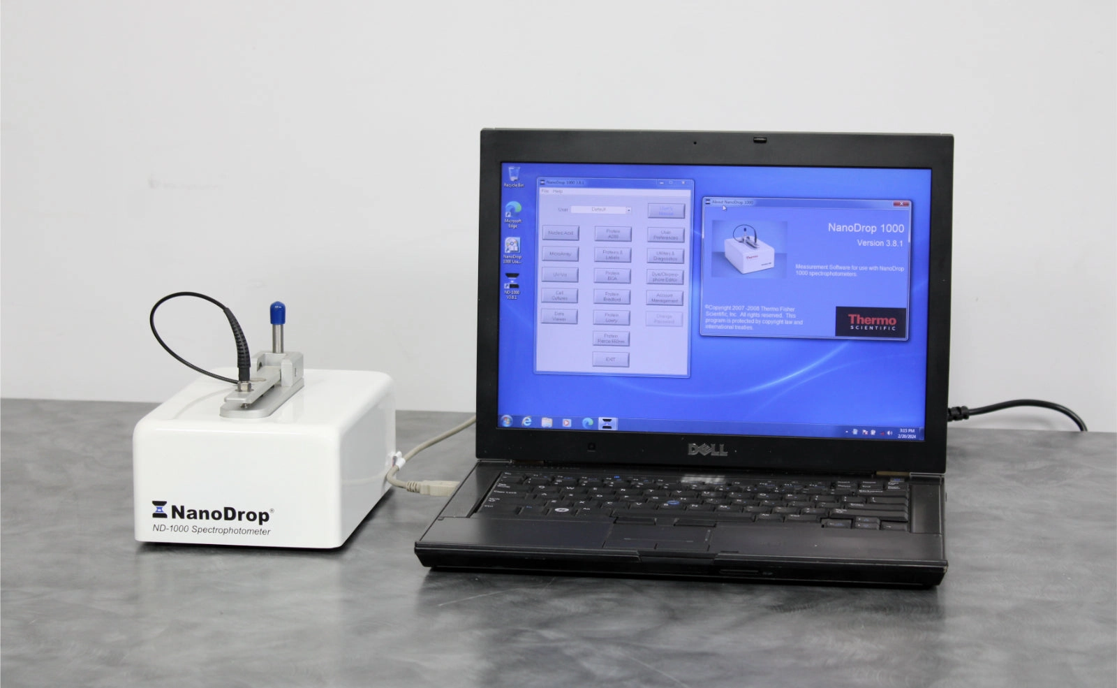 NanoDrop 1000 ND-1000 UV/Vis Spectrophotometer with Dell Laptop &amp; Software
