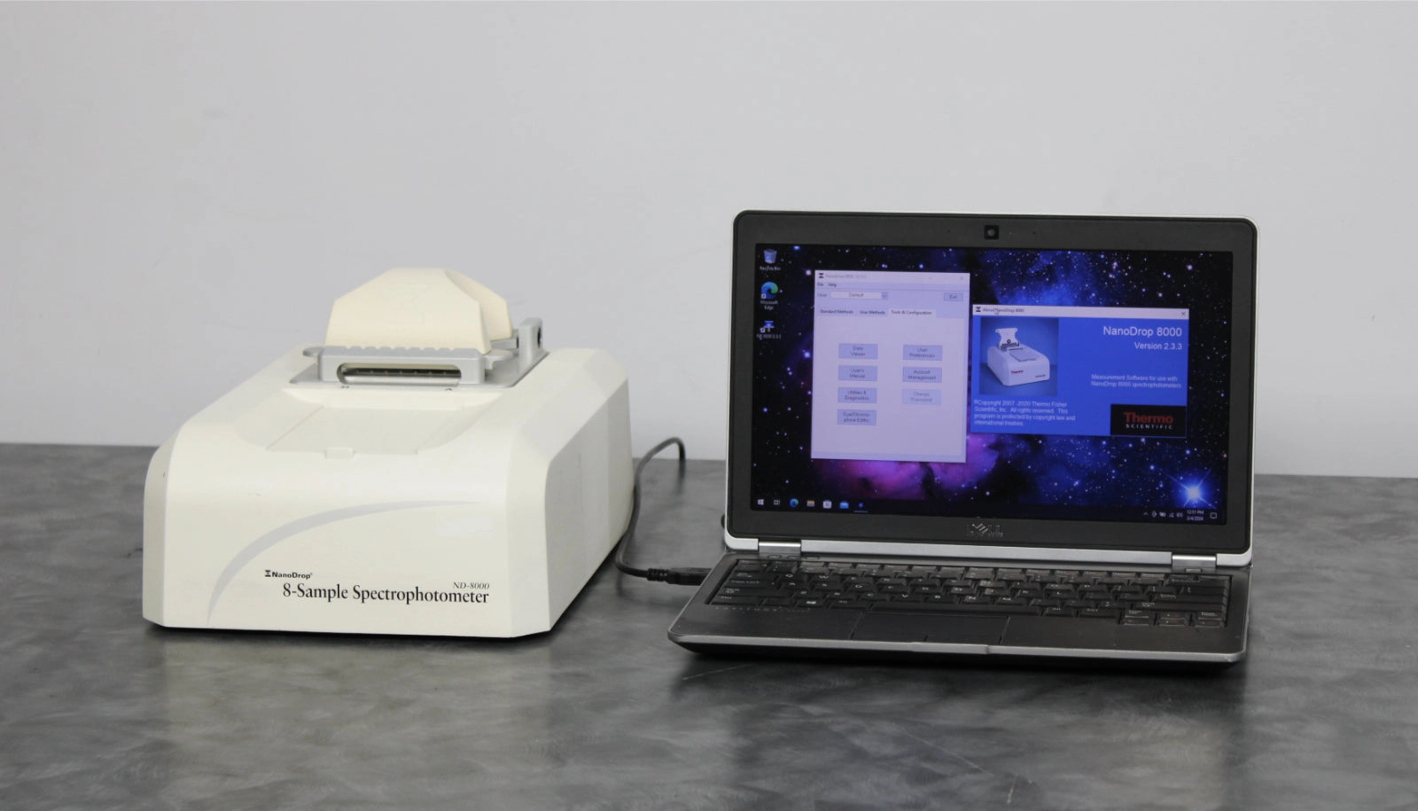 NanoDrop ND-8000 8-Sample UV-Vis Spectrophotometer with Laptop &amp; Software