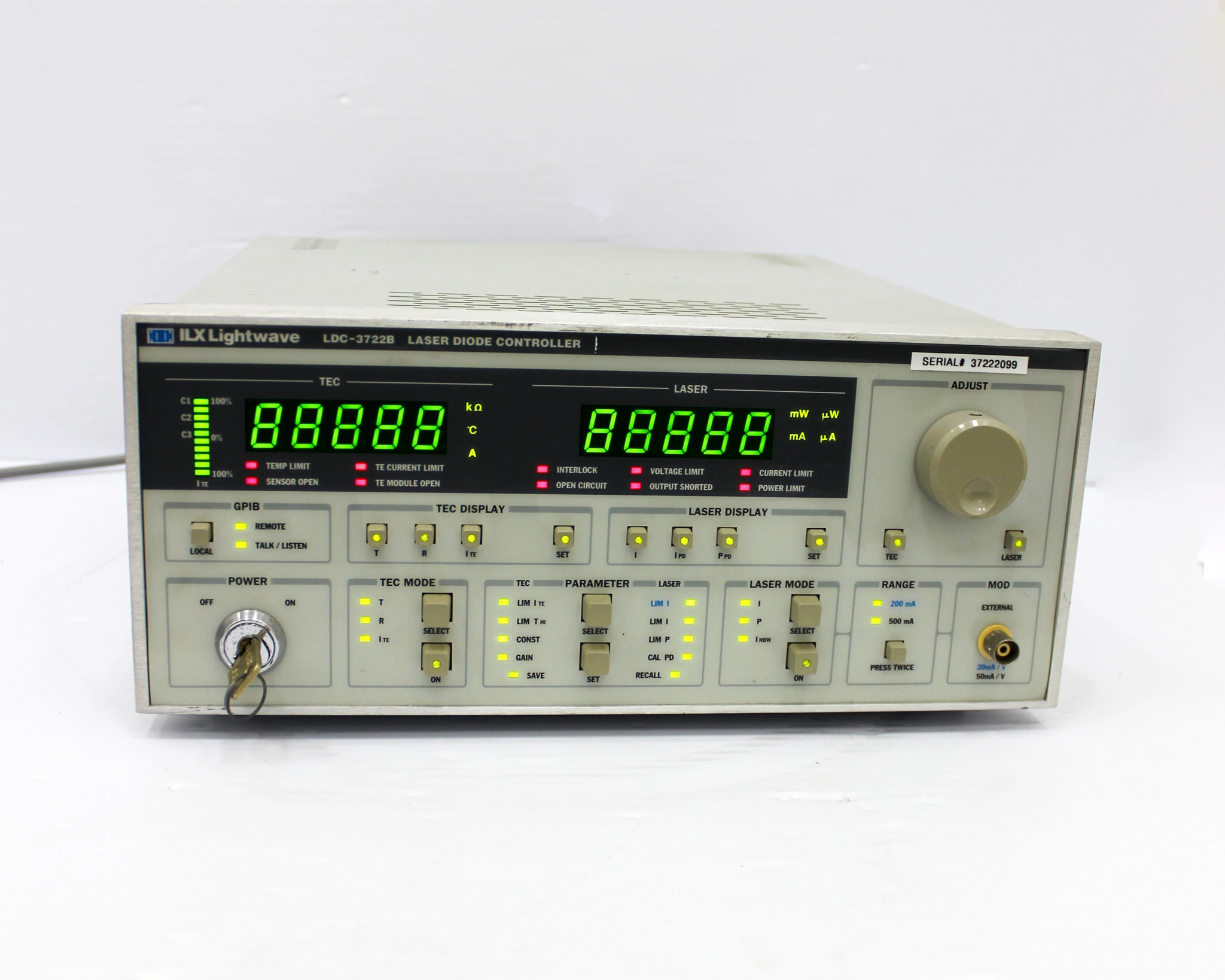 ILX Lightwave LDC-3722B Laser Diode Controller 200/500mA - 3376579