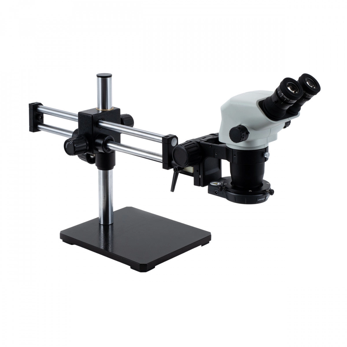 Unitron Z645 Zoom Stereo Microscope|  Binocular |  Ball Bearing Boom Stand | 0.5x Aux Objective | LED140 Ring Light
