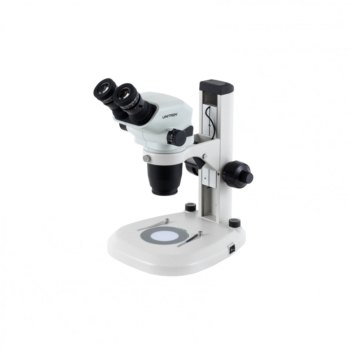 Unitron Z645 Zoom Stereo Microscope on Coaxial Coarse/Fine Focusing LED Stand
