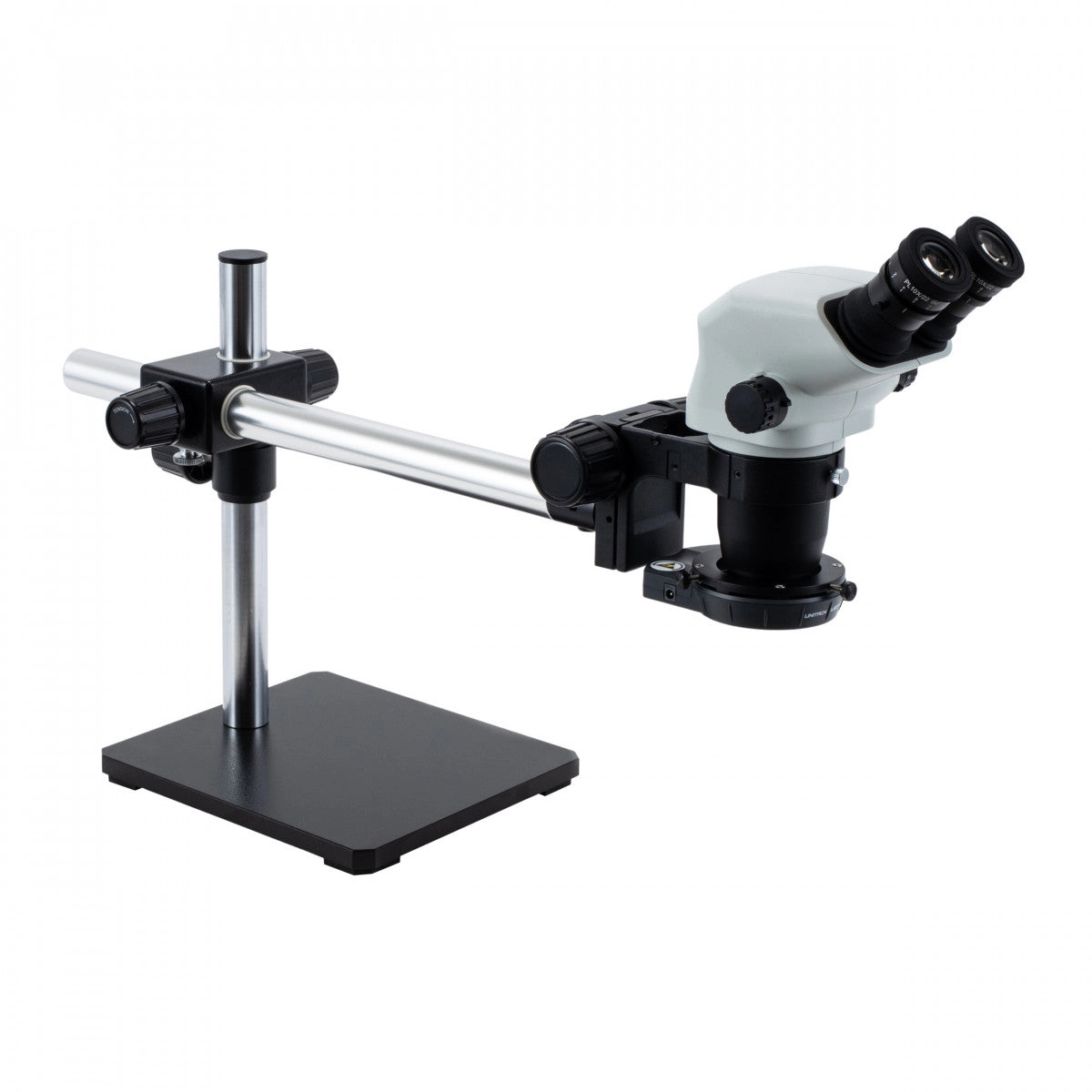 Unitron Z645 Zoom Stereo Microscope, Binocular with Boom Stand | 0.5x Aux Objective | LED140 Ring Light