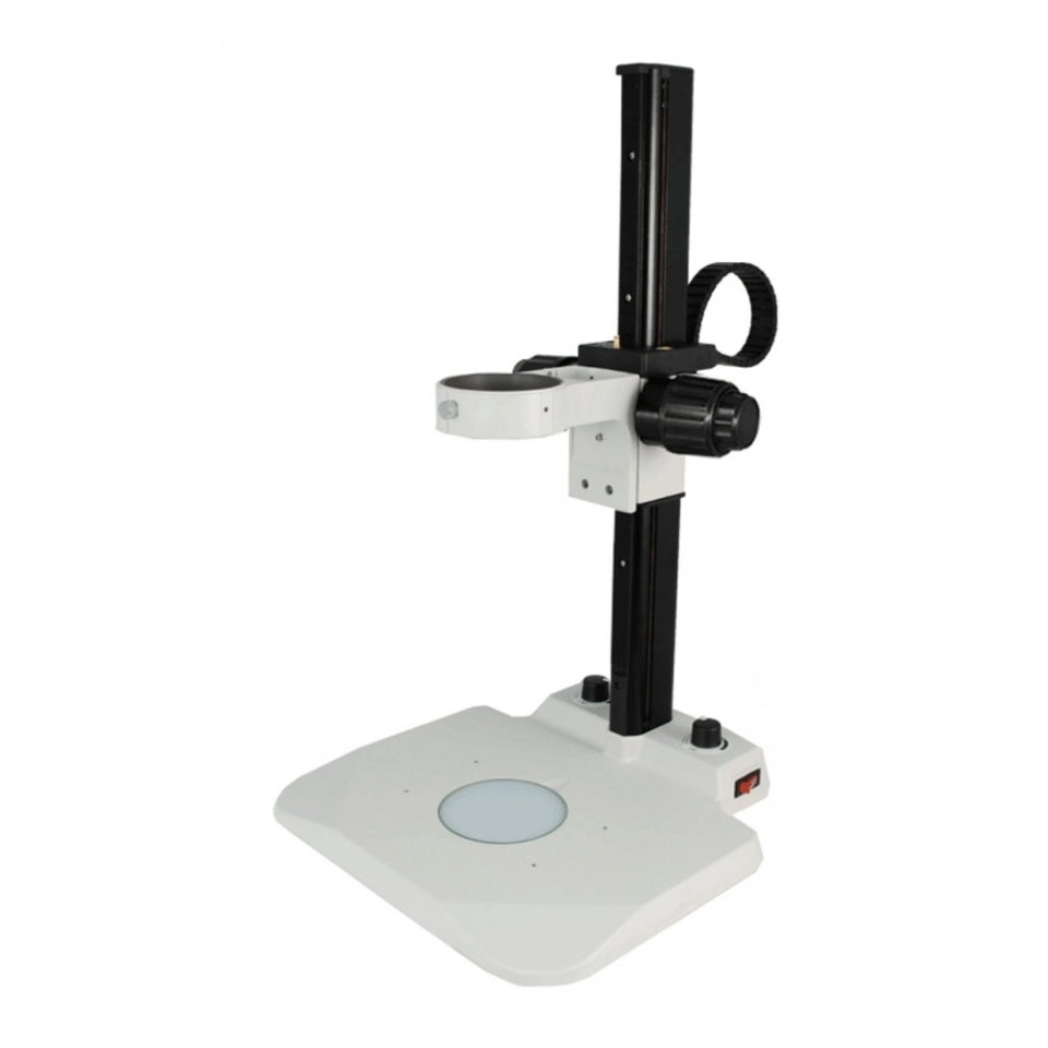 Munday Microscope Track Stand | 83mm Fine Focus Rack LED Bottom Light Base (Dimmable)