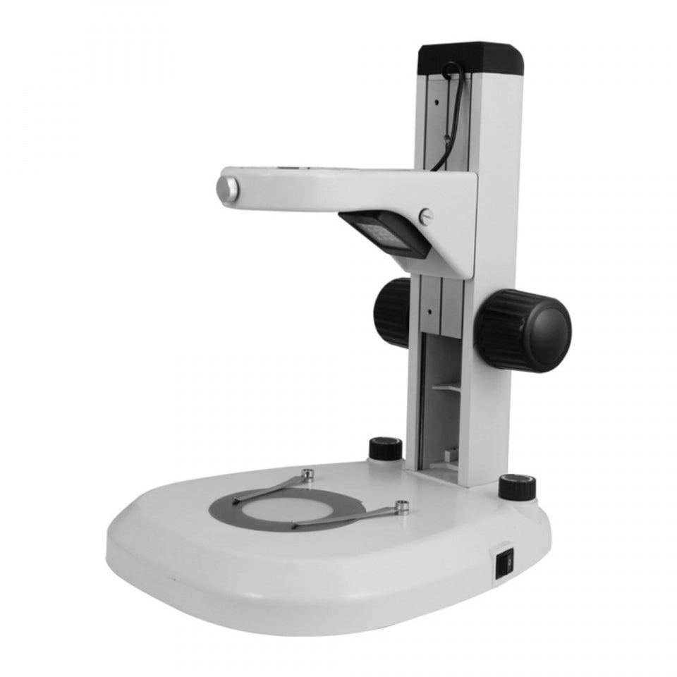 Munday Microscope Track Stand | 76mm Coarse Focus Rack | Top and Bottom LED (Dimmable)