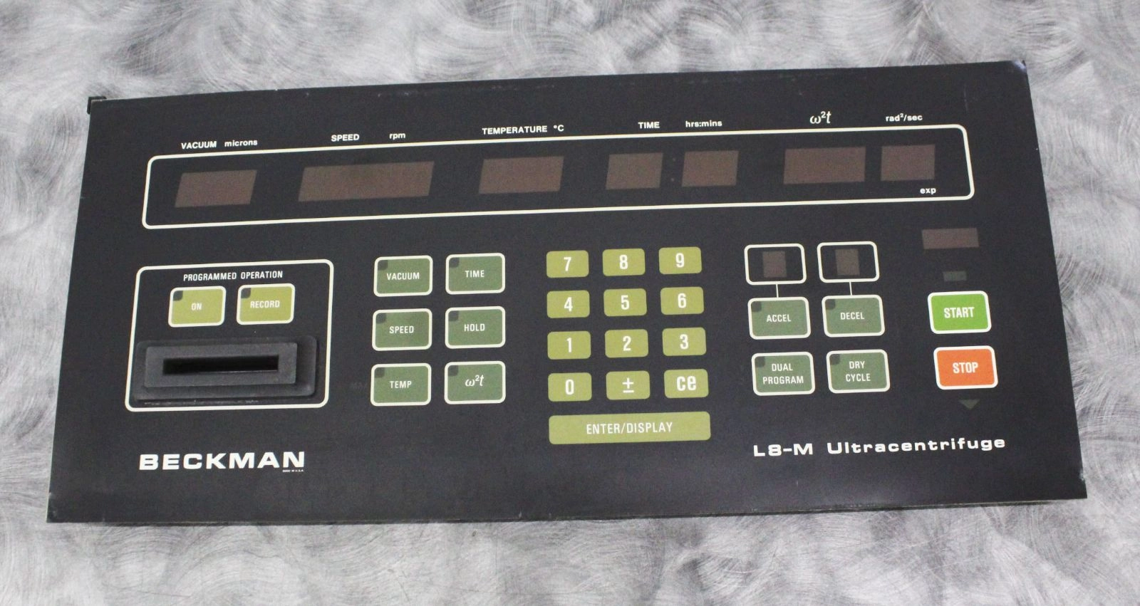 Beckman Coulter Optima L8-M Ultracentrifuge Touch Control Panel Cover