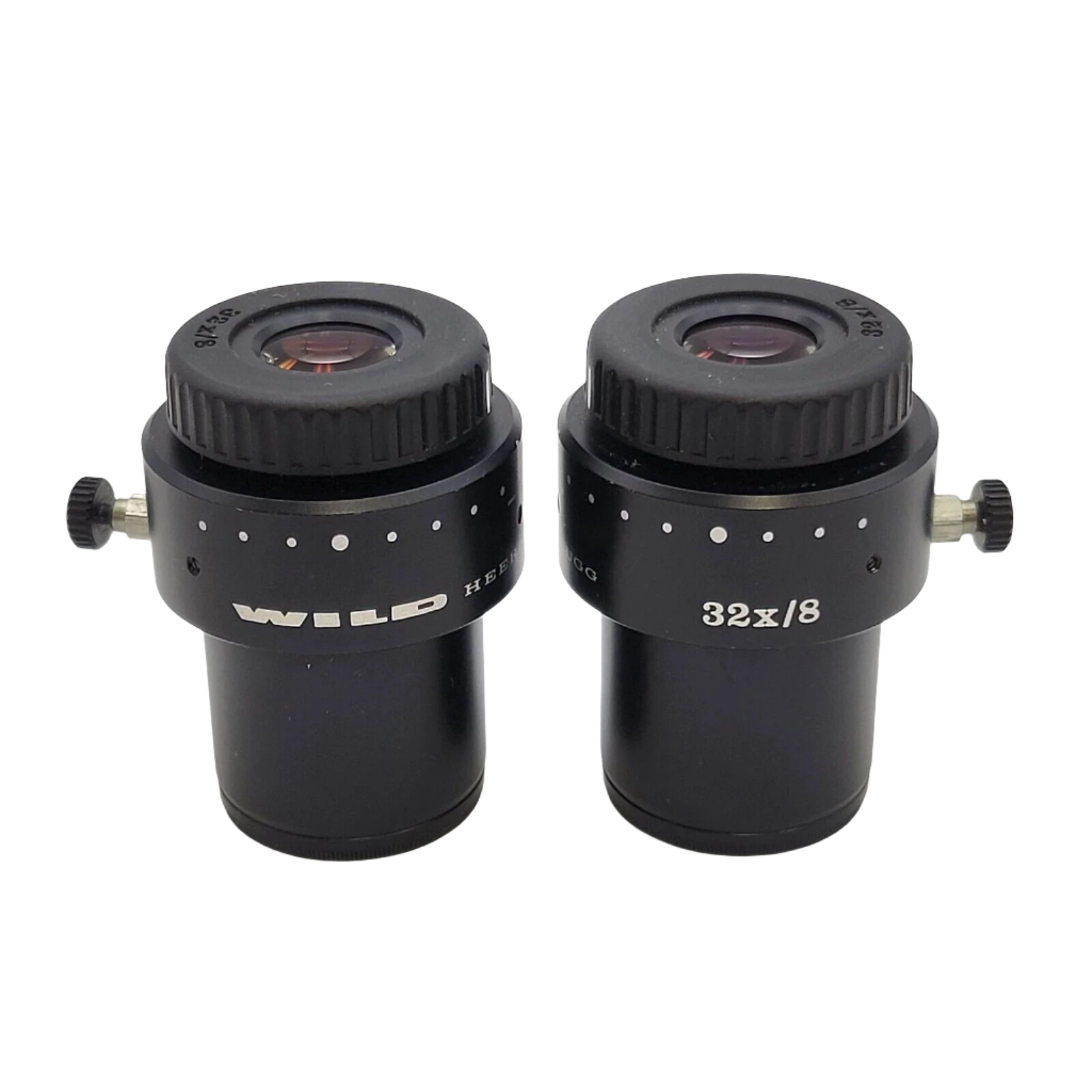 Wild Leica Stereo Microscope Eyepiece Pair 32x/8 Eyepieces