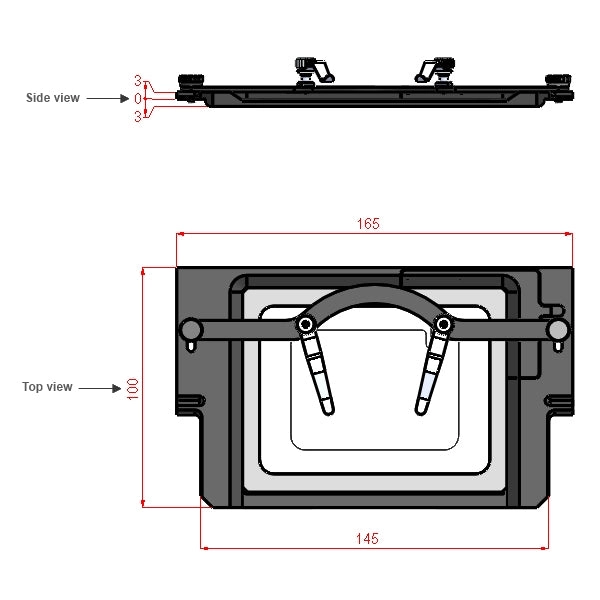 Okolab H601 M FRAME GLASS | Thermal Stage Plate for Inverted Microscopes