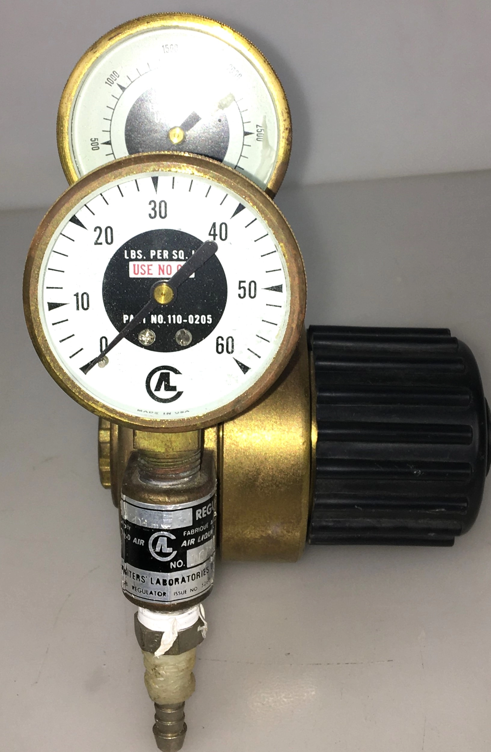 Liquid Air 151-1137 Brass Carbon Dioxide Regulator - CGA 500