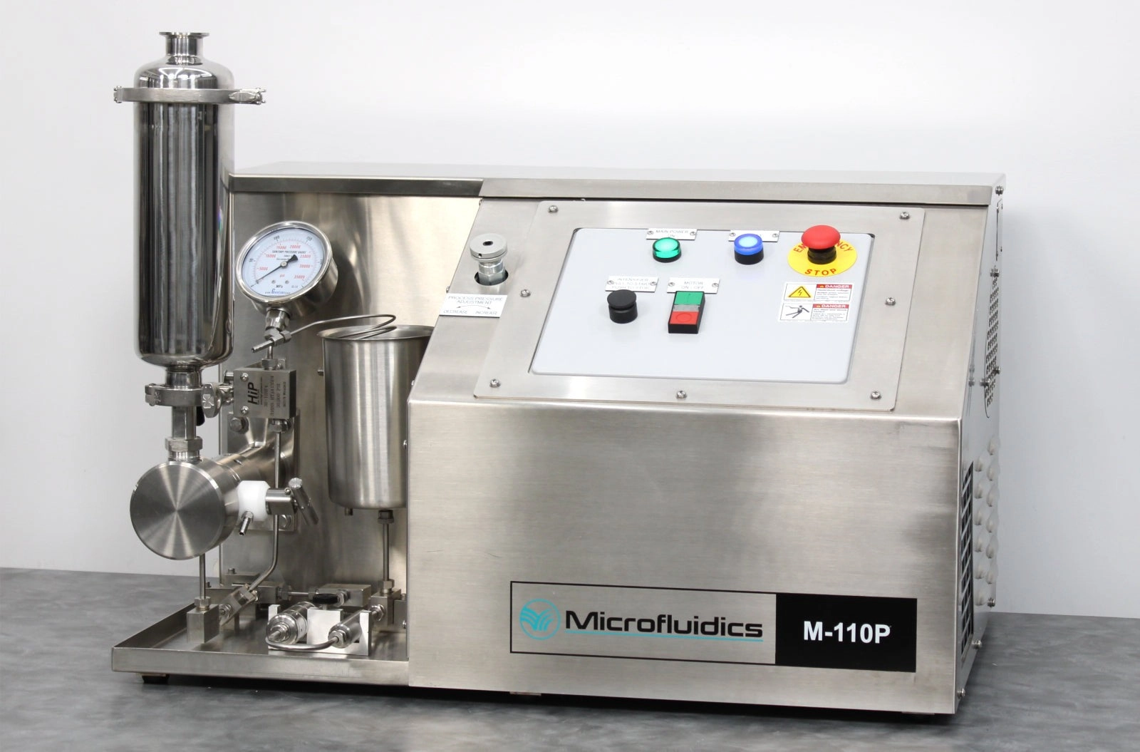 Microfluidics M-110P Electric-Hydraulic Microfluidizer Processor Homogenizer