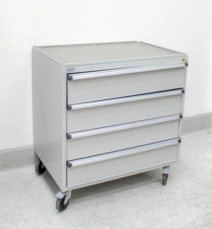 Cabinet 4 Drawer Light gray with wheels