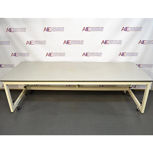 8' wide table on casters