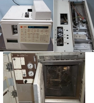 VARIAN 3400 GAS CHROMATOGRAPH, PART NO: 03-917569-10, NO: 4886, POWER: 120 VOLTS, HERTZ: 50/60, 1400