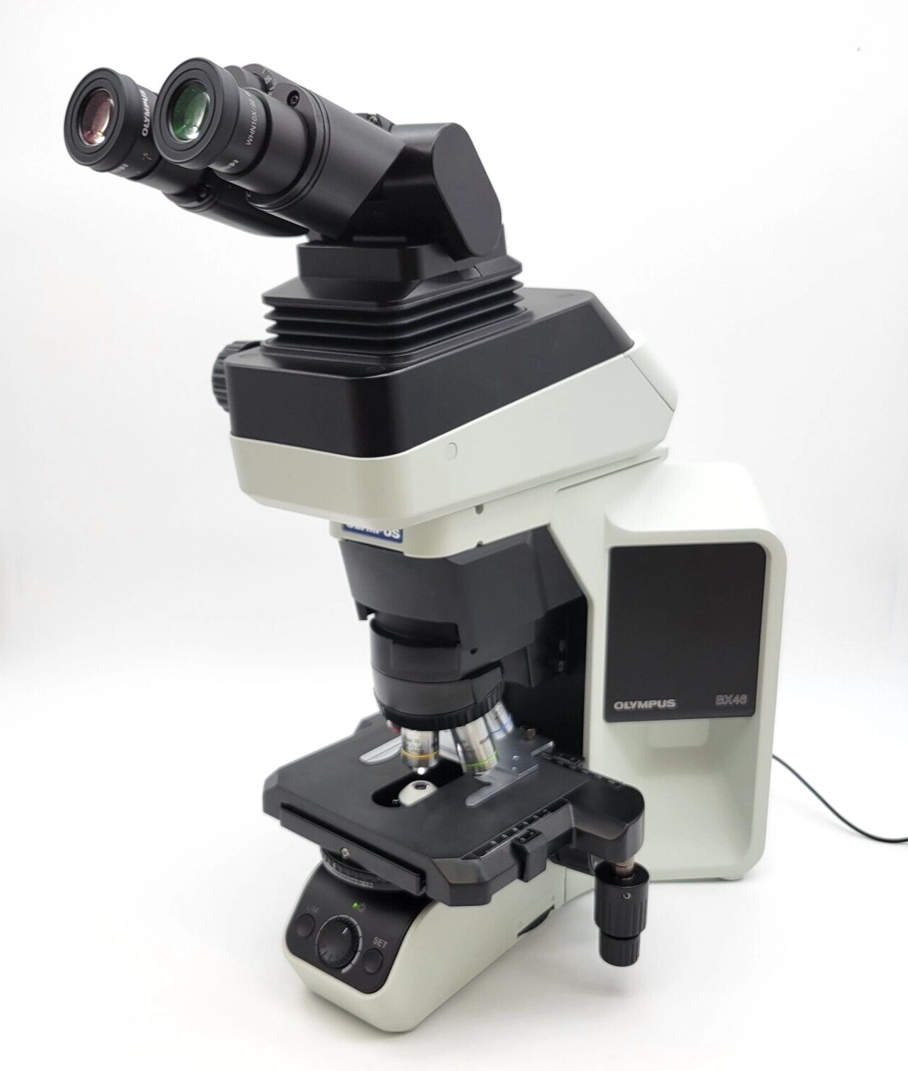 Olympus Microscope BX46 LED with Tilting Lift Ergo Head &amp; 2x for Pathology/Mohs