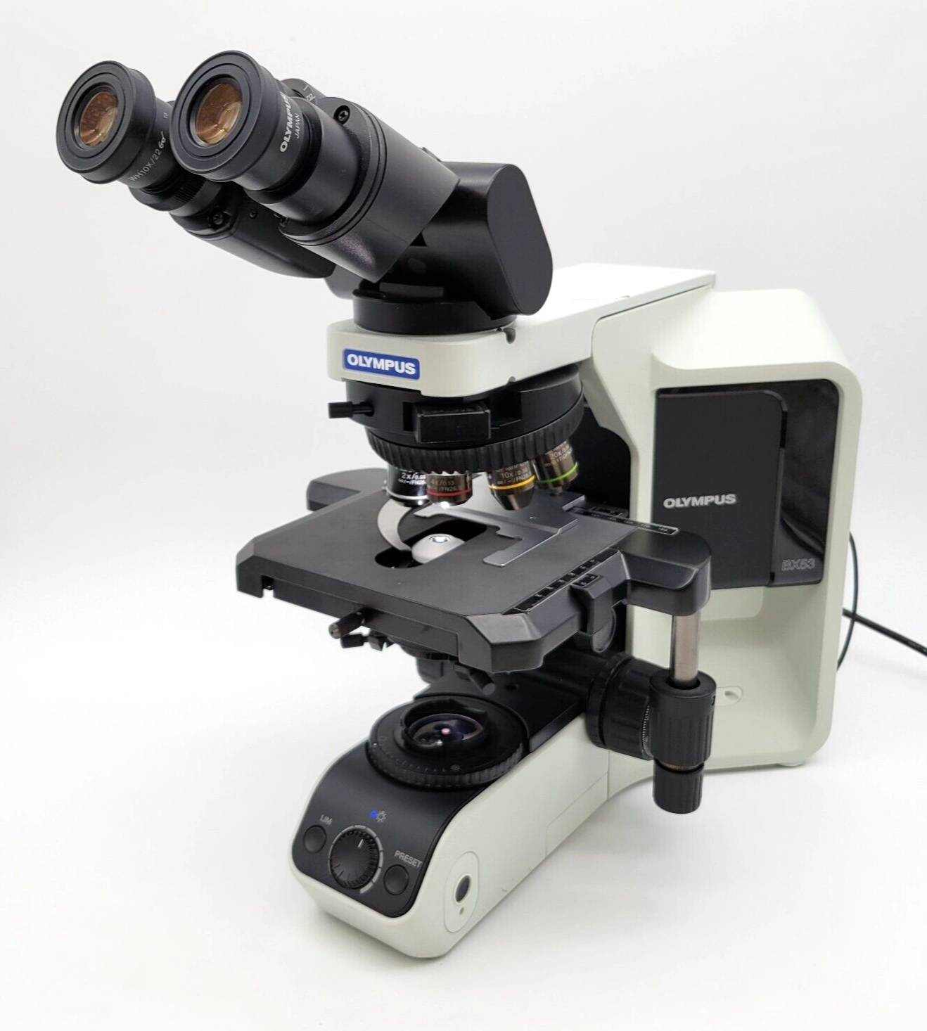 Olympus Microscope BX53 LED with Apo 2x, Fluorites, &amp; Tilting Binocular Head
