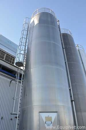 Zeppelin Aluminum Silo 84 Cubic Meters 3,500mm Wide 12,500 mm Tall with External Ladders