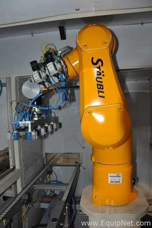Lot 99 Listing# 875440 Staubli TX2-90 6 Axis Articulating Arm Robot with Controller and Pendent Programmer YOM 2021