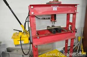 Lot 307 Listing# 875445 45 Ton Shop Hydraulic Frame Press With Enerpac Manual Pump
