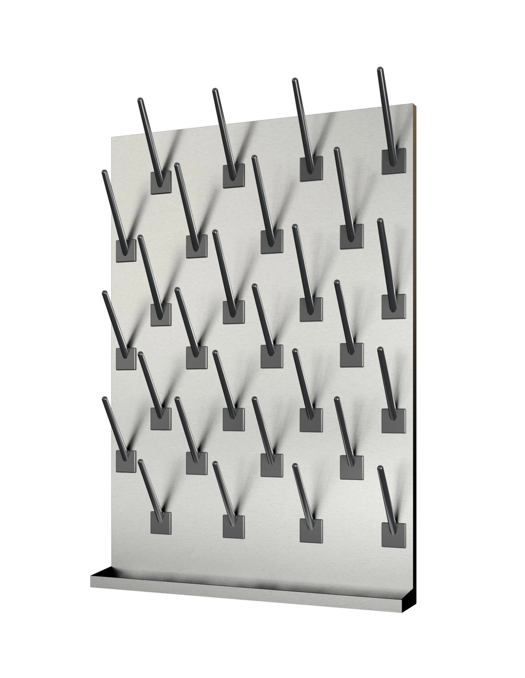 CLP Stainless Steel Peg Board, 30&Prime; x 21&Prime; with 28 pegs