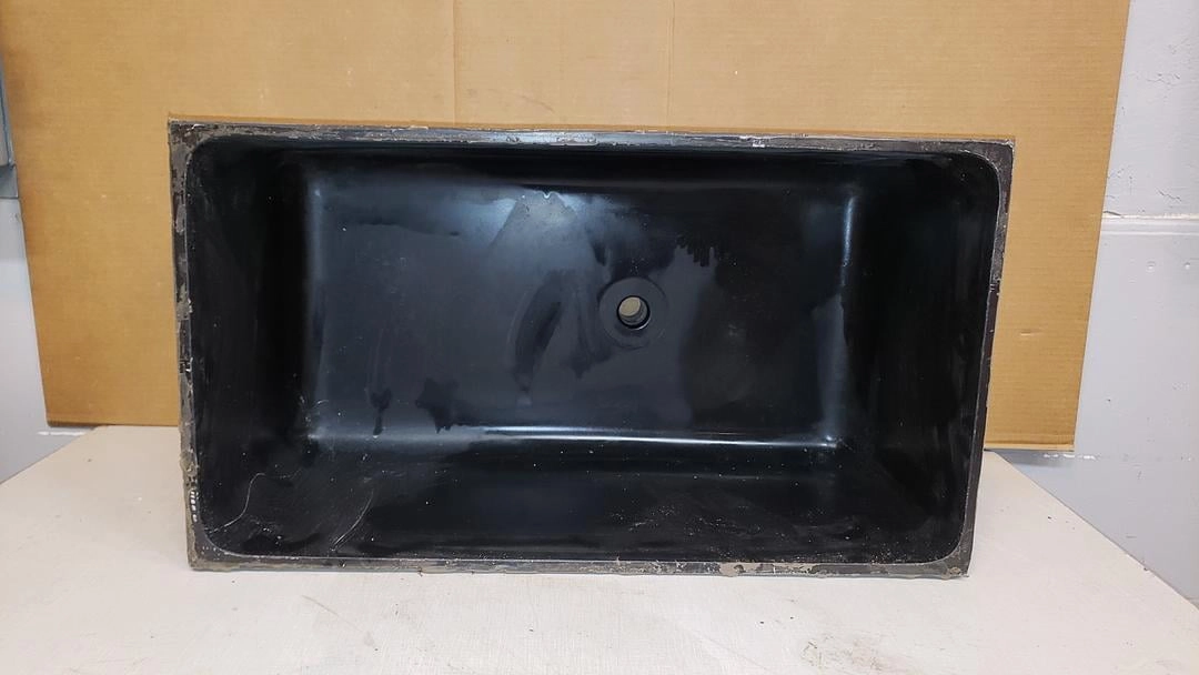 Used 29x16x13" Black Epoxy Sink Basin