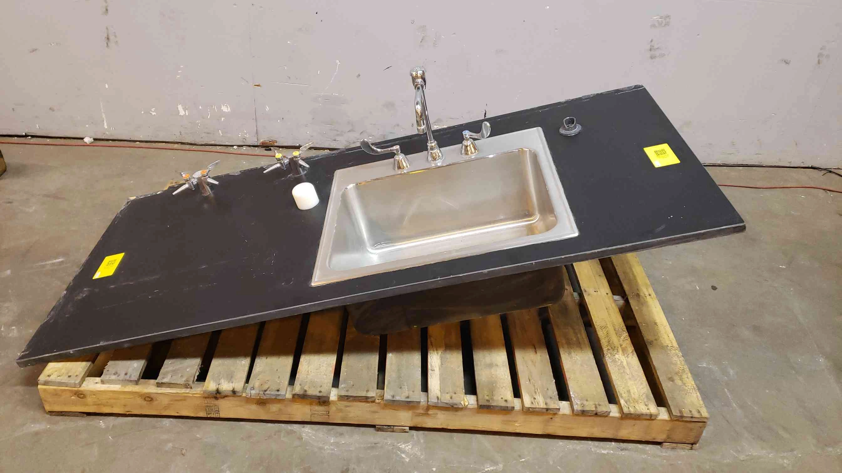 5'7" Epoxy Counter w/ Stainless Steel Sink Basin (SKU: 1582AA)(1582AA)