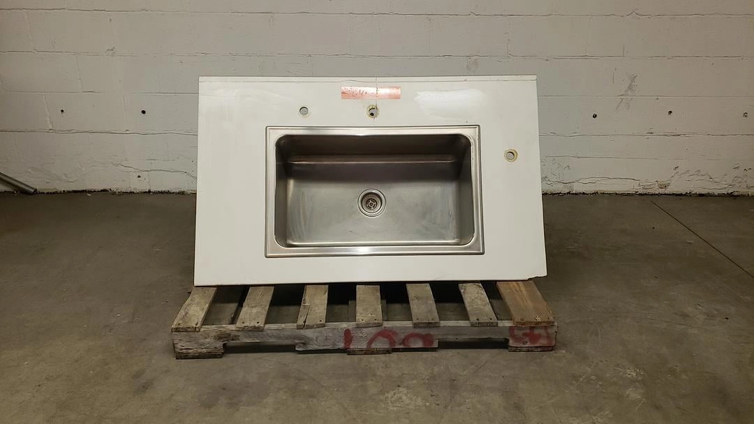 Used 49" White Epoxy Sink Top