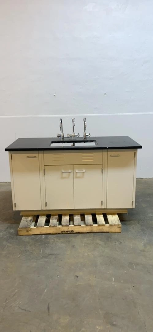 4 Door 62" St Charles Lab Sink Casework Bench 3 Faucets(S6LLST8281)