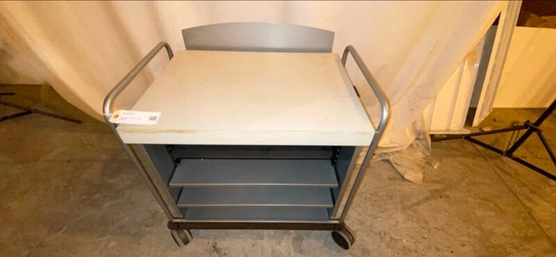 31x22x33" Compact Rolling Storage Cart with Shelves
