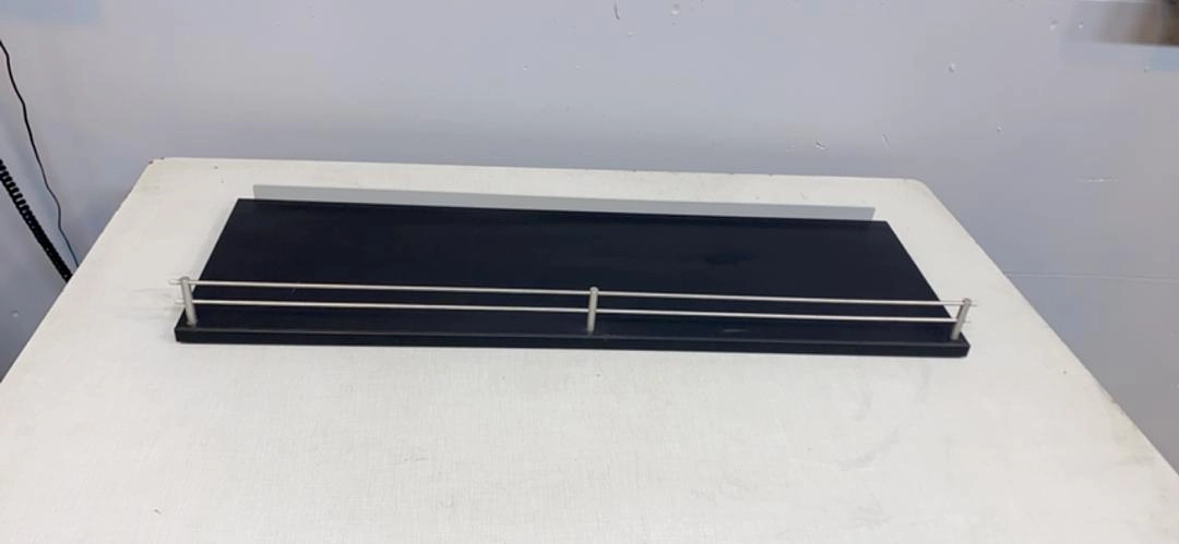 3' Black Reagent Lab Shelf 36x12x2 w/ Front Rail(S6LLST7146 3' Black Reagent Lab Shelf 36x12x2 w/ Front Rail(S6LLST7146