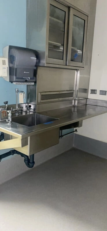 76"x30"x21" Stainless Steel Wall Mount Lab Sink