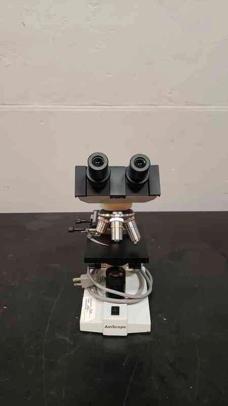 20W Binocular Halogen Microscope and AmScope Microscope Slides BS-50P