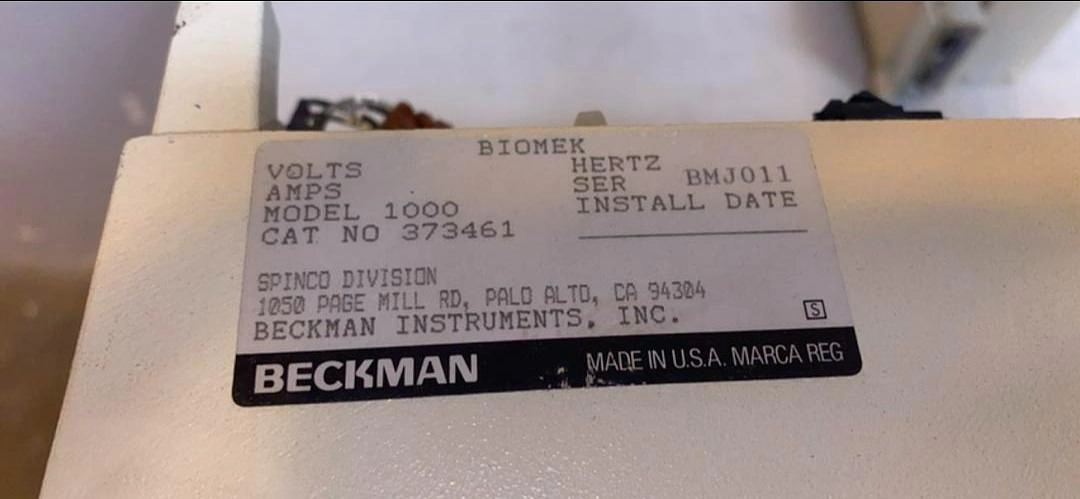 Beckman BioMek Model 1000 Automated Lab Workstation Robotic Arm AS IS(S6LLST5371)