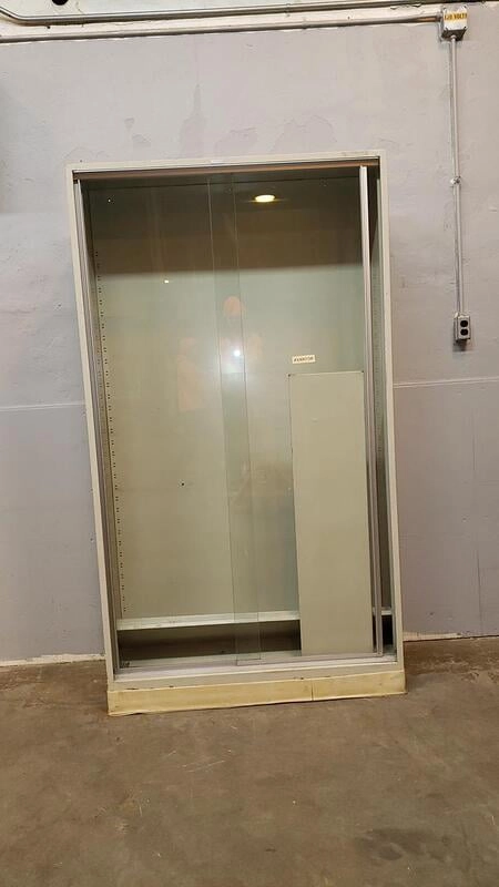 Tall Glass Door Lab Storage Cabinet &amp; Shelves 47x16x84
