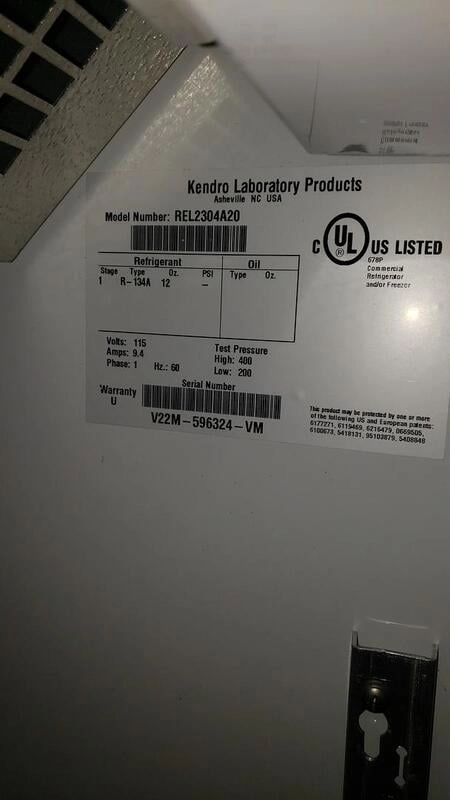 Kendro Lab Refrigerator REL2304A20 Tested 5&ordm;