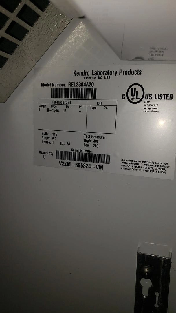 Kendro Lab Refrigerator REL2304A20 Tested 5�(S6LLST7764)