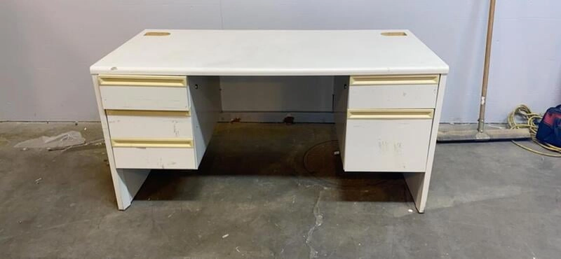 5" 4 Drawer Metal Desk 60x29x29