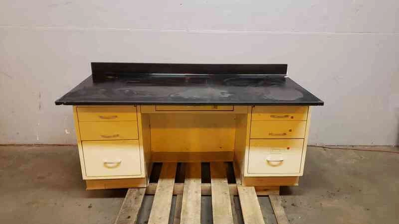 5'6" Kewaunee Lab Desk Epoxy Top Drawers &amp; Cabinets 66"x30x30 (SKU: 2494AA)
