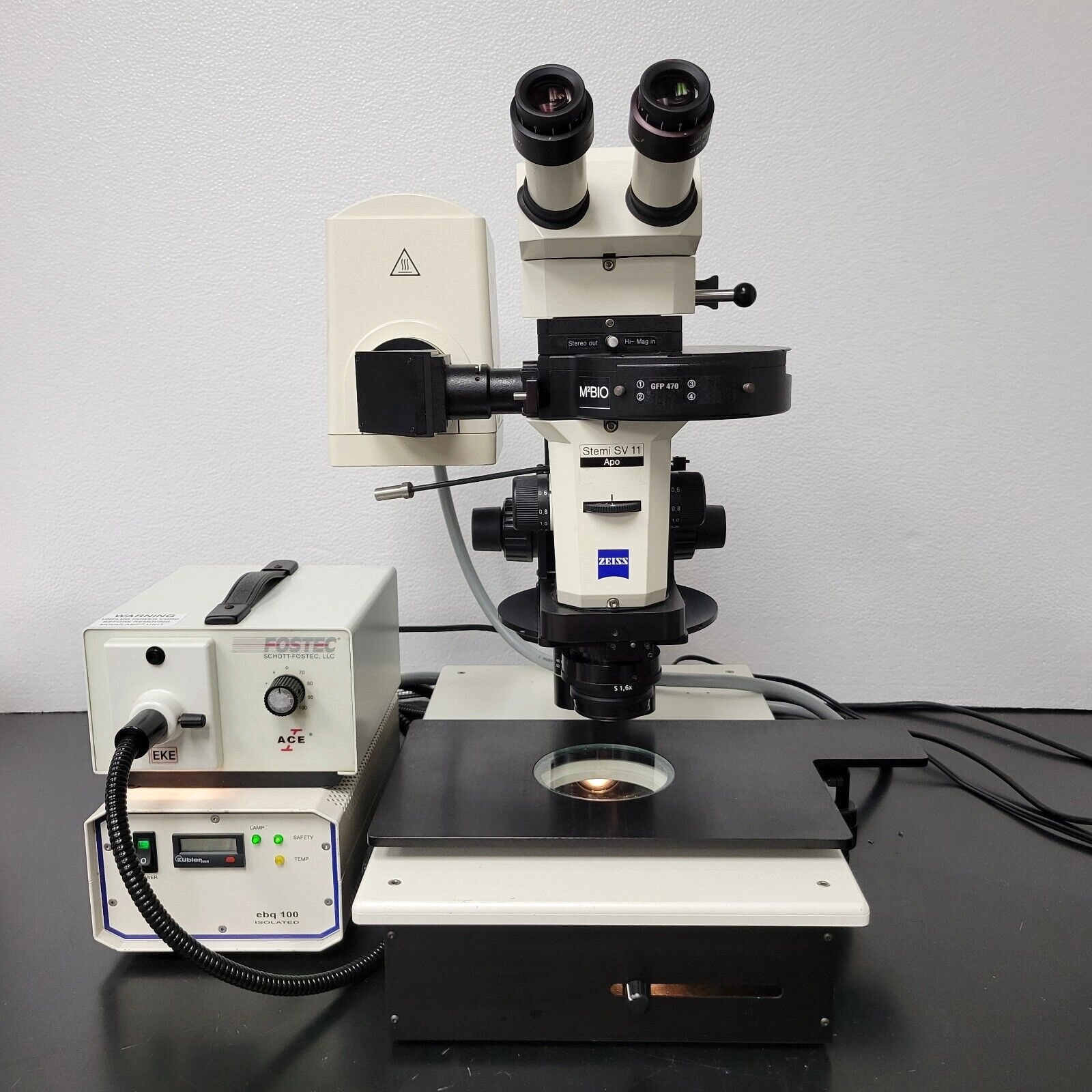 Zeiss Kramer Stereo Microscope Stemi SV11 Apo w. Fluorescence &amp; Triple Nosepiece
