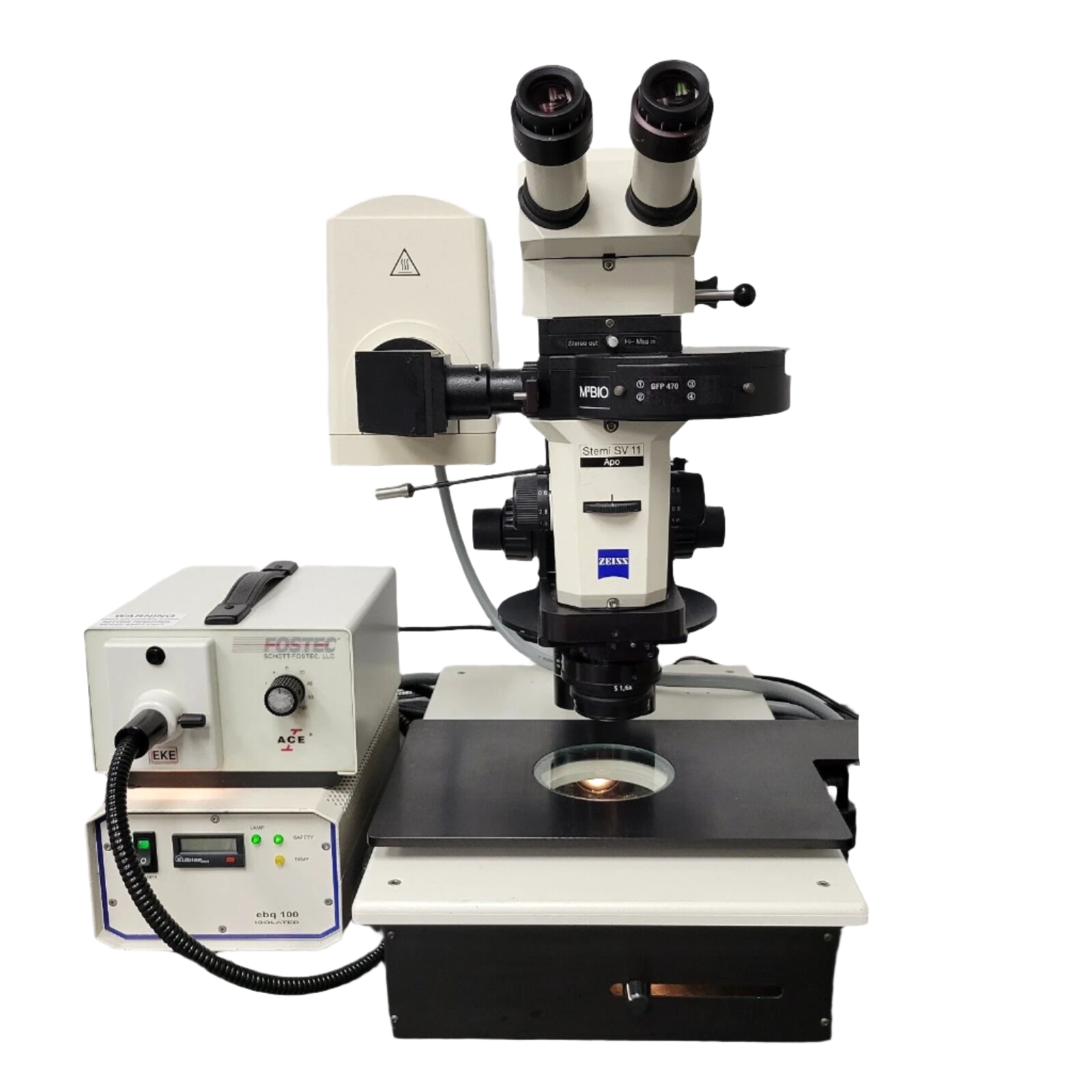 Zeiss Kramer Stereo Microscope Stemi SV11 Apo w. Fluorescence &amp; Triple Nosepiece