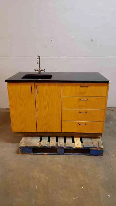 Jamestown 55" Lab Casework Sink w/ Drawers Epoxy Top &amp; Faucet (SKU: 3943AA)