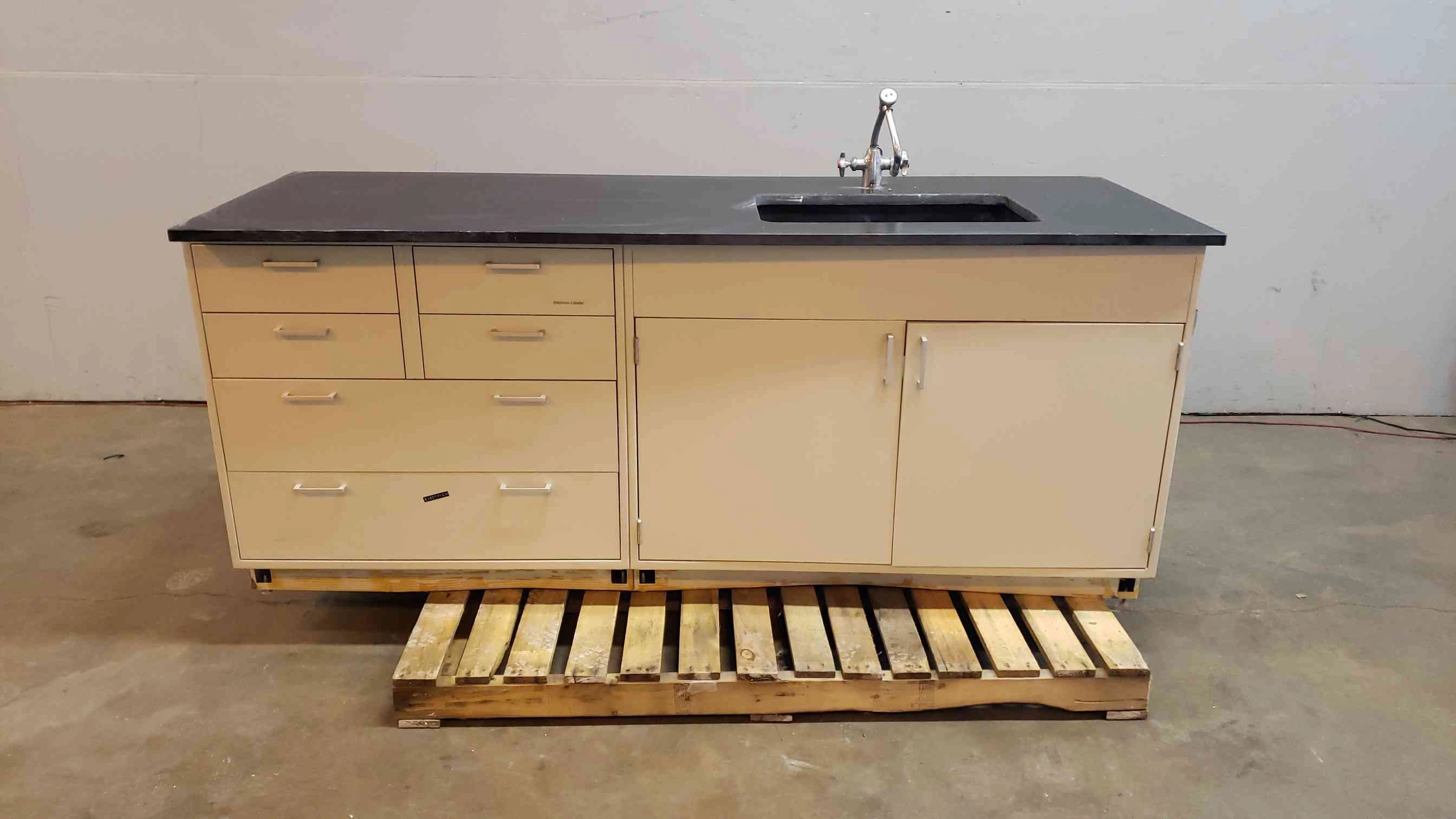 Fisher Hamilton 7' Sink Bundle Lab Casework Bench Metal (SKU: 5556AA)(5556AA)