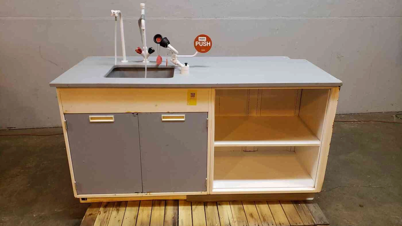 Fisher Hamilton 68" Sink Bundle Lab Casework w/ Shelves &amp; Fixtures (SKU: 2931AA)(2931AA)