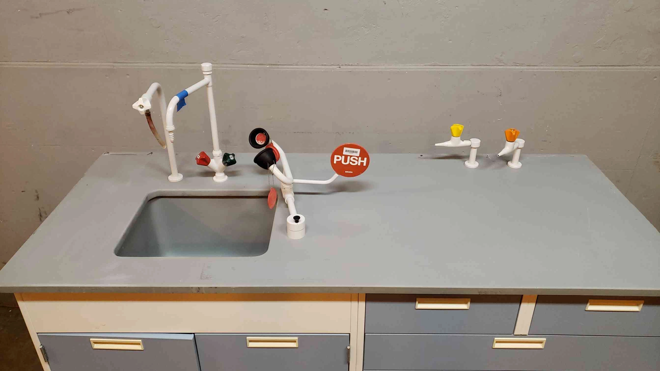 Fisher Hamilton 73" Sink Casework Bundle Eyewash &amp; Fixtures (SKU: 2933AA)(2933AA)